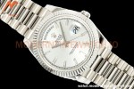 Rolex - DayDate 228239 Gain Weight 40mm Flt Pres SS/SS Silv/Dia KF VR3255