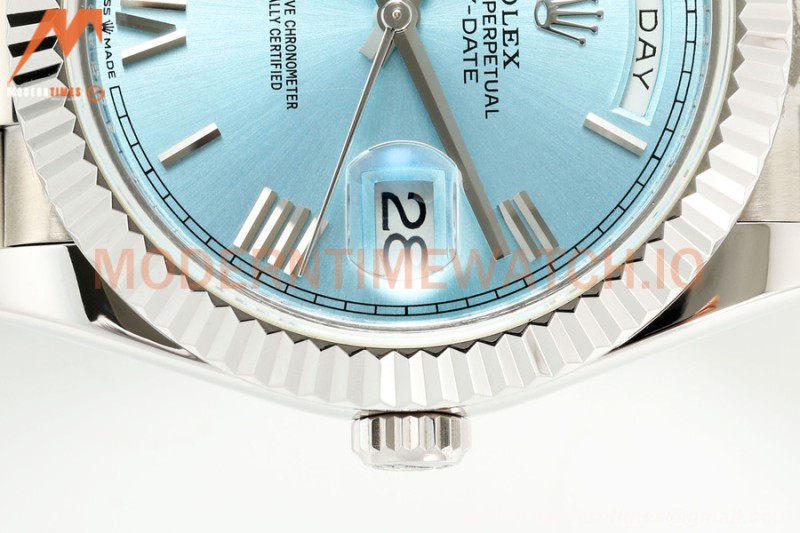 Rolex - DayDate 228236 Gain Weight 40mm Flt Pres SS/SS I-Blu/Rmn KF VR3255