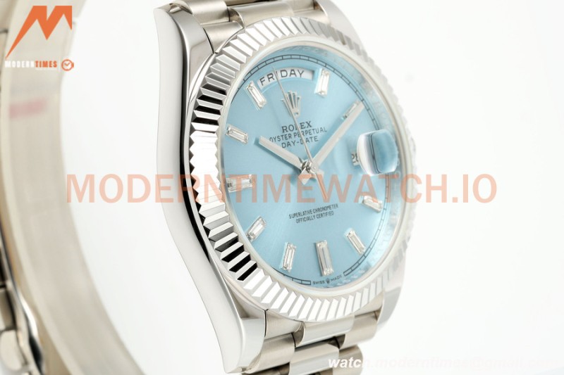 Rolex - DayDate 228236 Gain Weight 40mm Flt Pres SS/SS I-Blu/Dia KF VR3255