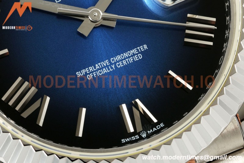 Rolex - DayDate 228239 Gain Weight 40mm Flt Pres SS/SS Blu Ombre/Rmn KF VR3255