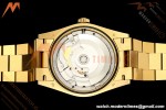 Rolex - DayDate 128238 Gain Weight 36mm Flt Pres YG/YG Grn/Dia KF A2836 | 롤렉스 - 데이데이트 128238 게인 웨이트 36mm 플랫 프레스 YG/YG 그린/다이아 KF A2836