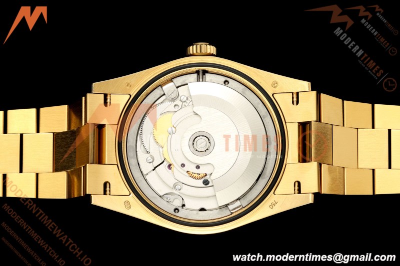 Rolex - DayDate 128238 Gain Weight 36mm Flt Pres YG/YG Grn/Dia KF A2836 | 롤렉스 - 데이데이트 128238 게인 웨이트 36mm 플랫 프레스 YG/YG 그린/다이아 KF A2836