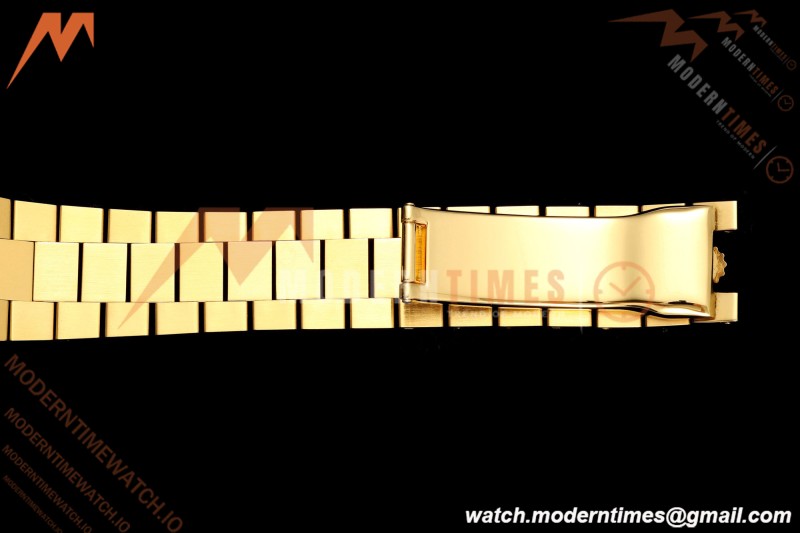 Rolex - DayDate 128238 Gain Weight 36mm Flt Pres YG/YG Grn/Dia KF A2836 | 롤렉스 - 데이데이트 128238 게인 웨이트 36mm 플랫 프레스 YG/YG 그린/다이아 KF A2836