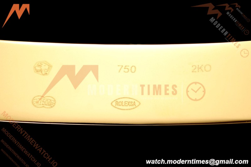 Rolex - DayDate 128238 Gain Weight 36mm Flt Pres YG/YG Grn/Dia KF A2836 | 롤렉스 - 데이데이트 128238 게인 웨이트 36mm 플랫 프레스 YG/YG 그린/다이아 KF A2836