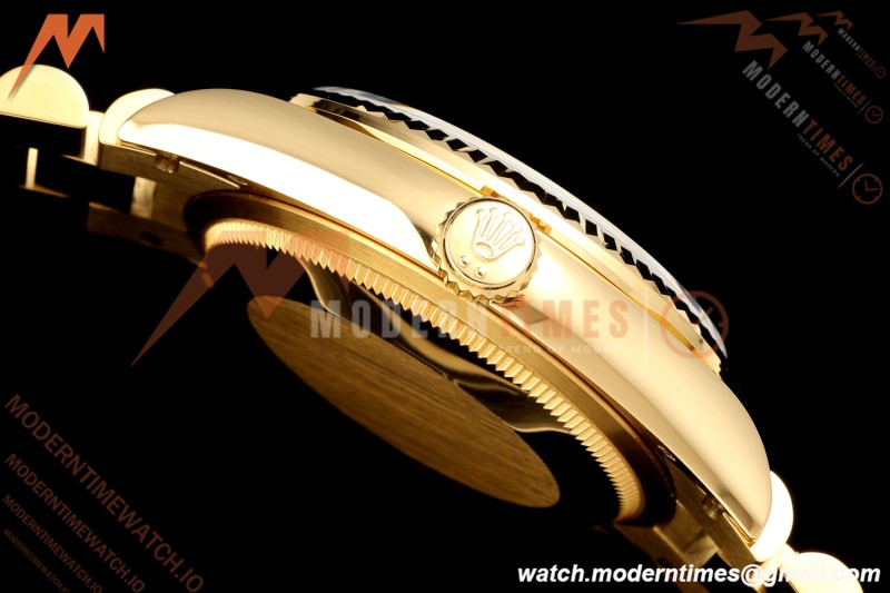 Rolex - DayDate 128238 Gain Weight 36mm Flt Pres YG/YG Grn/Dia KF A2836 | 롤렉스 - 데이데이트 128238 게인 웨이트 36mm 플랫 프레스 YG/YG 그린/다이아 KF A2836