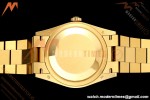 Rolex - DayDate 128238 Gain Weight 36mm Flt Pres YG/YG Grn/Dia KF A2836 | 롤렉스 - 데이데이트 128238 게인 웨이트 36mm 플랫 프레스 YG/YG 그린/다이아 KF A2836