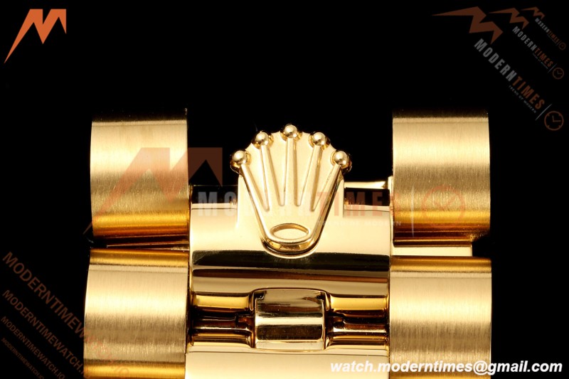 Rolex - DayDate 128238 Gain Weight 36mm Flt Pres YG/YG Gold/Dia KF A2836