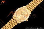 Rolex - DayDate 128238 Gain Weight 36mm Flt Pres YG/YG Gold/Dia KF A2836