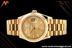 Rolex - DayDate 128238 Gain Weight 36mm Flt Pres YG/YG Gold/Dia KF A2836