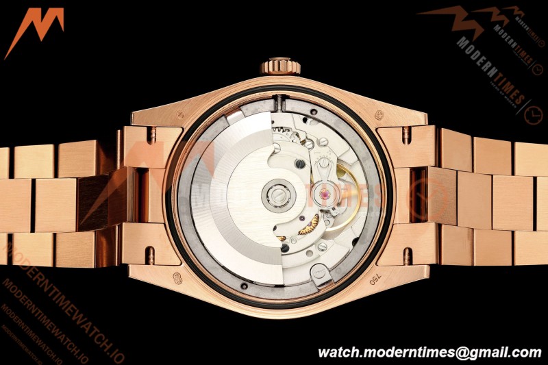 Rolex - DayDate 128235 Gain Weight 36mm Flt Pres RG/RG Silv/Dia KF A2836