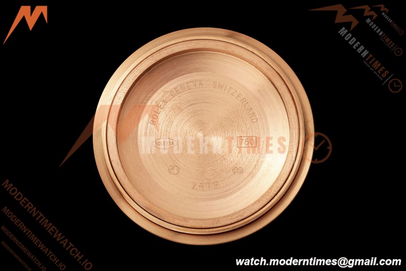 Rolex - DayDate 128235 Gain Weight 36mm Flt Pres RG/RG Silv/Dia KF A2836