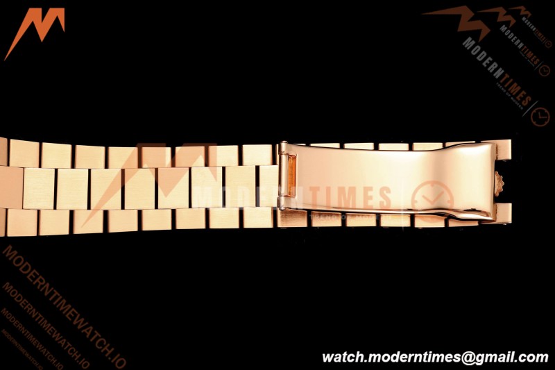 Rolex - DayDate 128235 Gain Weight 36mm Flt Pres RG/RG Silv/Dia KF A2836