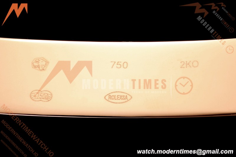 Rolex - DayDate 128235 Gain Weight 36mm Flt Pres RG/RG Silv/Dia KF A2836