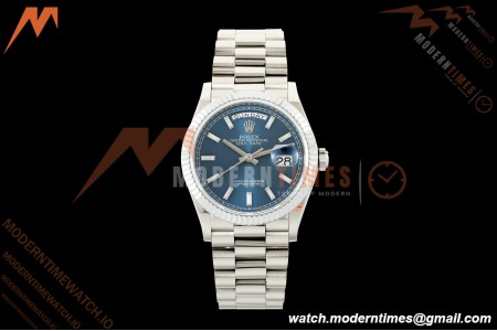 Rolex - DayDate 128239 Gain Weight 36mm Flt Pres SS/SS Blu/Dia KF A2836