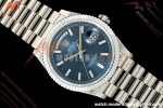 Rolex - DayDate 128239 Gain Weight 36mm Flt Pres SS/SS Blu/Dia KF A2836