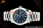 Rolex - DayDate 128239 Gain Weight 36mm Flt Pres SS/SS Blu/Dia KF A2836
