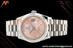 Rolex - DayDate 128239 Gain Weight 36mm Flt Pres SS/SS Pink/Dia KF A2836