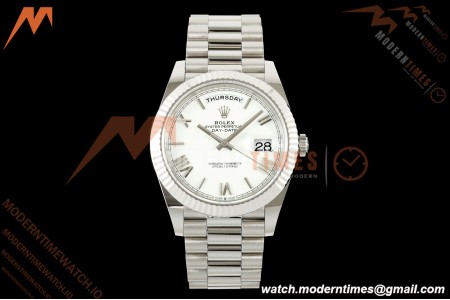 Rolex - DayDate 228239 Gain Weight 40mm Flt Pres SS/SS Wht/Rmn VSF DD3255