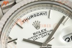 Rolex - DayDate 228239 Gain Weight 40mm Flt Pres SS/SS Wht/Rmn VSF DD3255