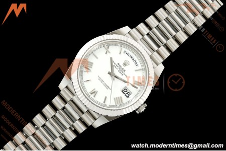 Rolex - DayDate 228239 Gain Weight 40mm Flt Pres SS/SS Wht/Rmn VSF DD3255