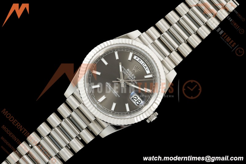 Rolex - DayDate 228239 Gain Weight 40mm Flt Pres SS/SS Gry/Stk VSF DD3255