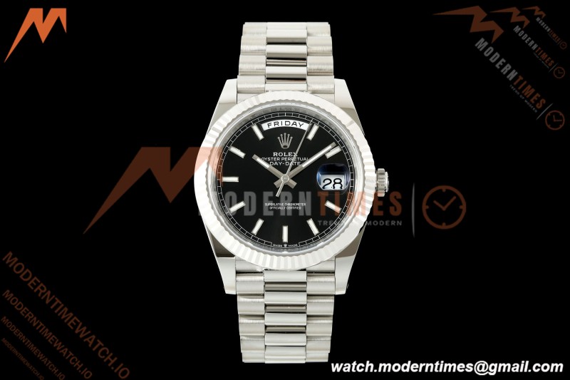 Rolex - DayDate 228239 Gain Weight 40mm Flt Pres SS/SS Blk/Stk VSF DD3255