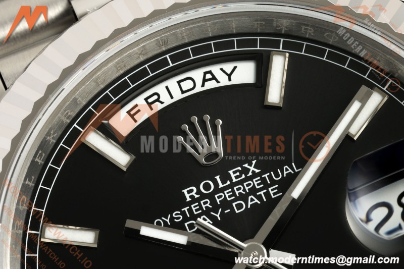 Rolex - DayDate 228239 Gain Weight 40mm Flt Pres SS/SS Blk/Stk VSF DD3255