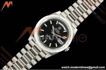 Rolex - DayDate 228239 Gain Weight 40mm Flt Pres SS/SS Blk/Stk VSF DD3255