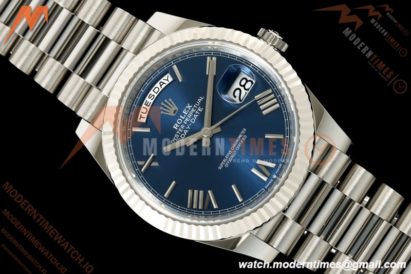 Rolex - DayDate 228239 Gain Weight 40mm Flt Pres SS/SS Blu/Rmn VSF DD3255