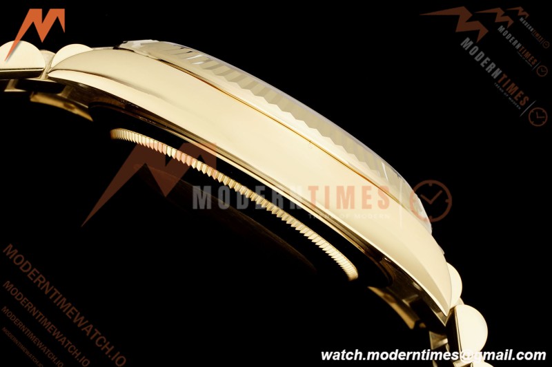 Rolex - DayDate 228238 Gain Weight 40mm Flt Pres YG/YG Grn/Rmn VSF DD3255 | 롤렉스 - 데이데이트 228238 Gain Weight 40mm 플루티드 프레지던트 옐로우 골드/옐로우 골드 그린/로마 숫자 VSF DD3255