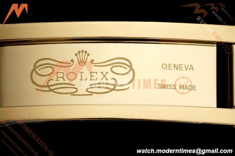 Rolex - DayDate 228238 Gain Weight 40mm Flt Pres YG/YG Grn/Rmn VSF DD3255 | 롤렉스 - 데이데이트 228238 Gain Weight 40mm 플루티드 프레지던트 옐로우 골드/옐로우 골드 그린/로마 숫자 VSF DD3255