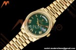 Rolex - DayDate 228238 Gain Weight 40mm Flt Pres YG/YG Grn/Rmn VSF DD3255 | 롤렉스 - 데이데이트 228238 Gain Weight 40mm 플루티드 프레지던트 옐로우 골드/옐로우 골드 그린/로마 숫자 VSF DD3255