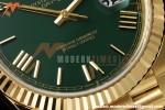 Rolex - DayDate 228238 Gain Weight 40mm Flt Pres YG/YG Grn/Rmn VSF DD3255 | 롤렉스 - 데이데이트 228238 Gain Weight 40mm 플루티드 프레지던트 옐로우 골드/옐로우 골드 그린/로마 숫자 VSF DD3255