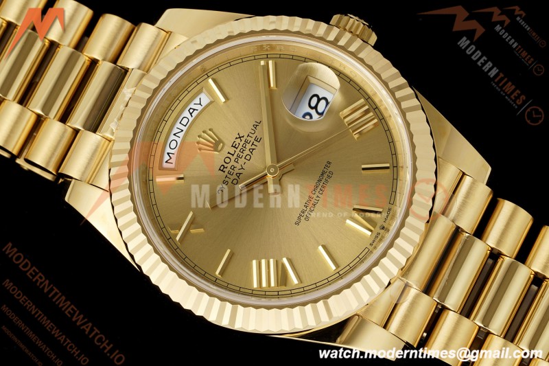 Rolex - DayDate 228238 Gain Weight 40mm Flt Pres YG/YG Champ/Rmn VSF DD3255