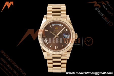 Rolex - DayDate 228235 Gain Weight 40mm Flt Pres RG/RG Brn/Rmn VSF DD3255