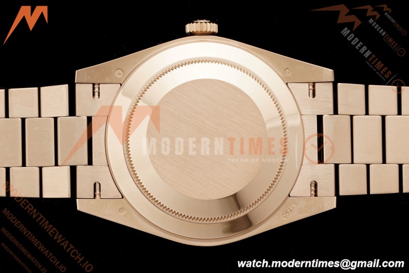 Rolex - DayDate 228235 Gain Weight 40mm Flt Pres RG/RG Brn/Rmn VSF DD3255 | 롤렉스 - 데이데이트 228235 Gain Weight 40mm 플루티드 프레지던트 로즈 골드/로즈 골드 브라운/로마 숫자 VSF DD3255