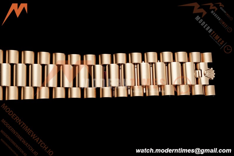 Rolex - DayDate 228235 Gain Weight 40mm Flt Pres RG/RG Brn/Rmn VSF DD3255 | 롤렉스 - 데이데이트 228235 Gain Weight 40mm 플루티드 프레지던트 로즈 골드/로즈 골드 브라운/로마 숫자 VSF DD3255
