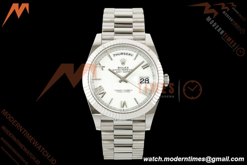 Rolex - DayDate 228239 Gain Weight 40mm Flt Pres SS/SS Wht/Rmn VSF V2 DD3255