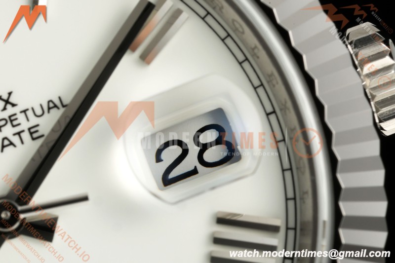 Rolex - DayDate 228239 Gain Weight 40mm Flt Pres SS/SS Wht/Rmn VSF V2 DD3255