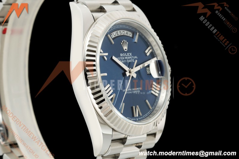 Rolex - DayDate 228239 Gain Weight 40mm Flt Pres SS/SS Blu/Rmn VSF V2 DD3255