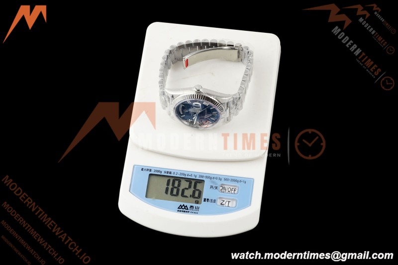 Rolex - DayDate 228239 Gain Weight 40mm Flt Pres SS/SS Blu/Rmn VSF V2 DD3255