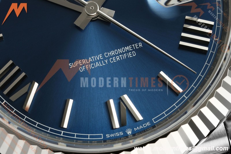 Rolex - DayDate 228239 Gain Weight 40mm Flt Pres SS/SS Blu/Rmn VSF V2 DD3255