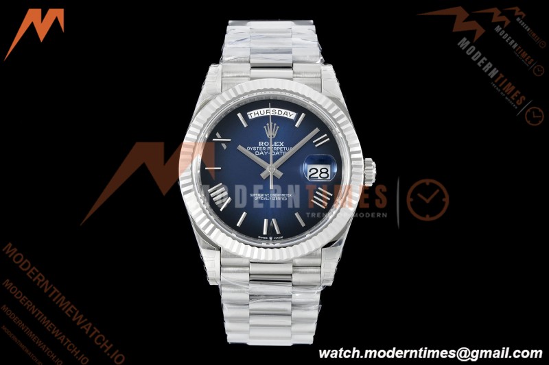 Rolex - DayDate 228239 Gain Weight 40mm Flt Pres SS/SS Blue Ombre/Rmn VSF V2 DD3255