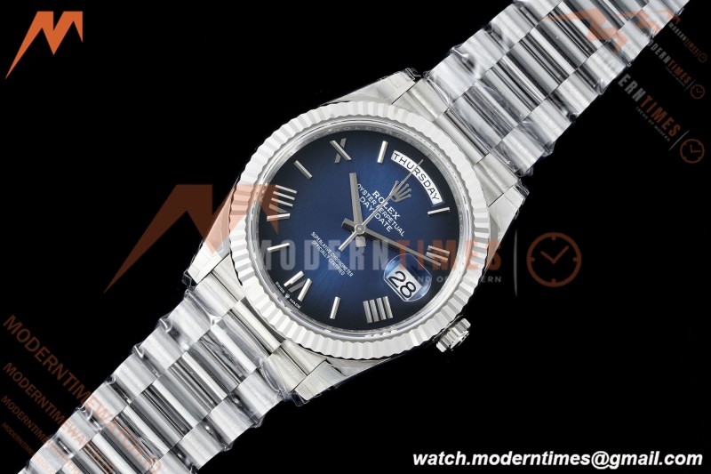 Rolex - DayDate 228239 Gain Weight 40mm Flt Pres SS/SS Blue Ombre/Rmn VSF V2 DD3255
