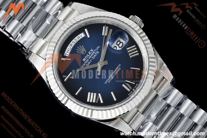 Rolex - DayDate 228239 Gain Weight 40mm Flt Pres SS/SS Blue Ombre/Rmn VSF V2 DD3255