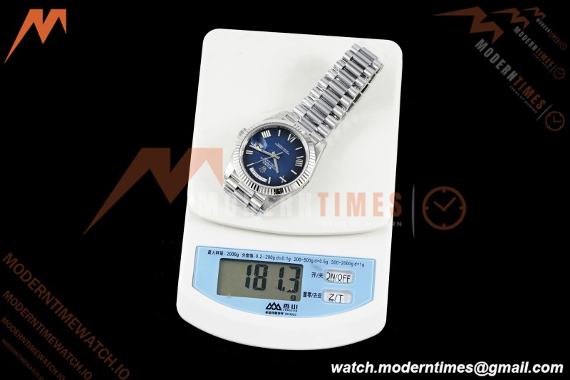 Rolex - DayDate 228239 Gain Weight 40mm Flt Pres SS/SS Blue Ombre/Rmn VSF V2 DD3255