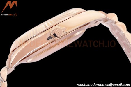 Rolex - DayDate 40mm Flt Pres RG/RG Brn/Dia EWF VR3255