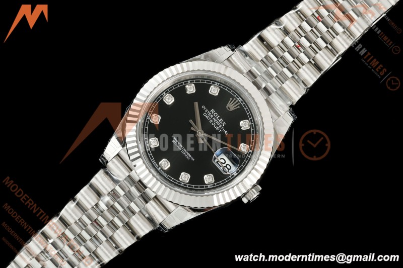Rolex - Datejust 126334 41mm Jub Flt 904L SS/SS Blk/Dia VSF DD3235
