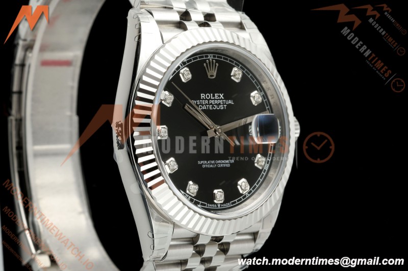 Rolex - Datejust 126334 41mm Jub Flt 904L SS/SS Blk/Dia VSF DD3235