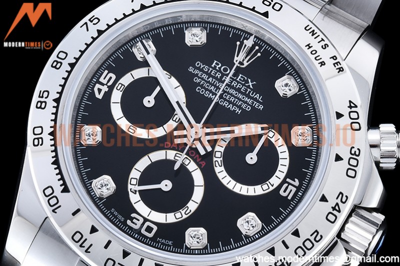 Rolex - Daytona 116519 SS/SS Black/Dia OMF A7750